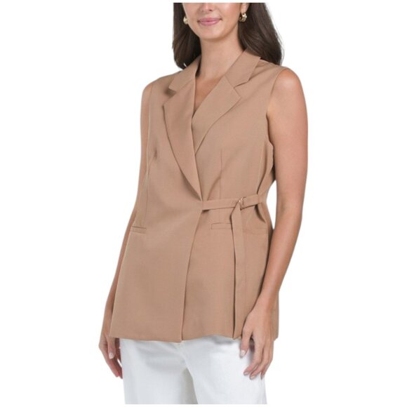 GEMMA+ JANE Side D Ring Sleeveless Jacket - Picture 1 of 2